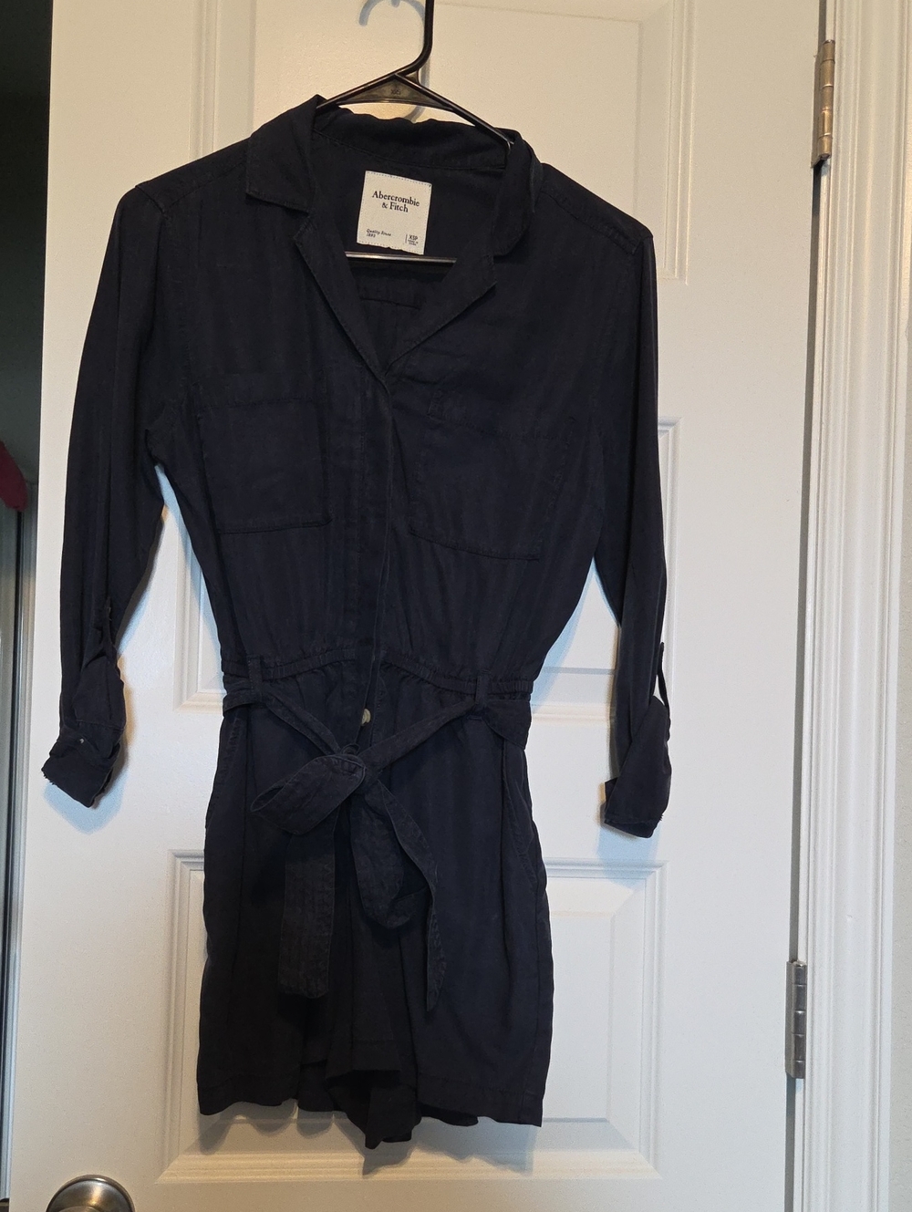 Abercrombie & Fitch Navy Tie-Waist Romper Size Xs
